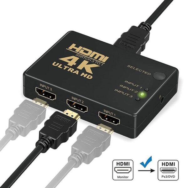 سوییچ 3 پورت 4k UltraHD HDMI مدل UH-301 - Image 2