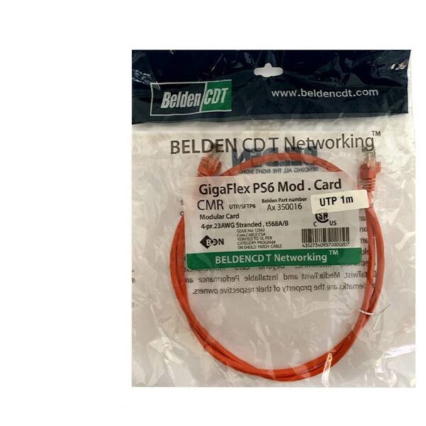 کابل شبکه Cat6 UTP برند BELDEN طول1متر - Image 2