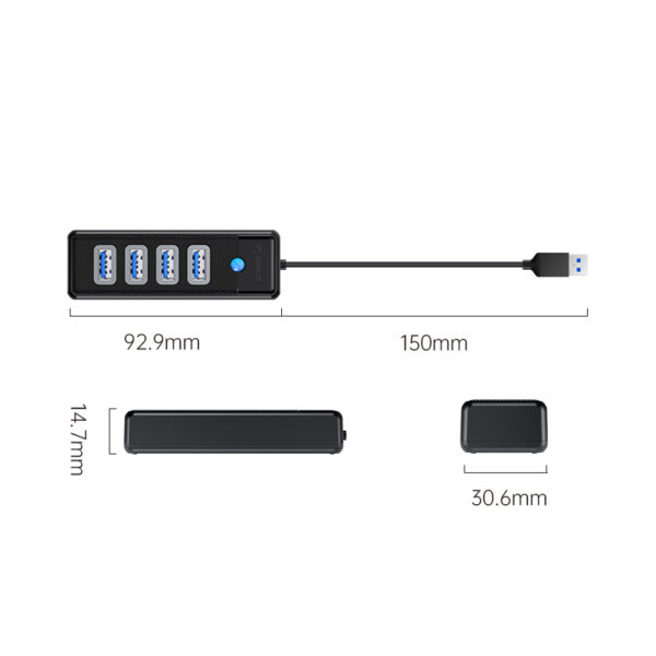 هاب USB3.0 چهار پورت مدل ORICO PW4U-U3 - Image 6