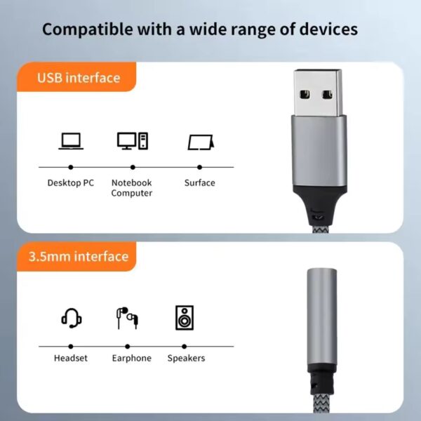 مبدل USB به جک ۳.۵ هدفون و میکروفون - Image 5