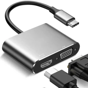 مبدل USB-C به HDMI/VGA مدل DGK-2IN1