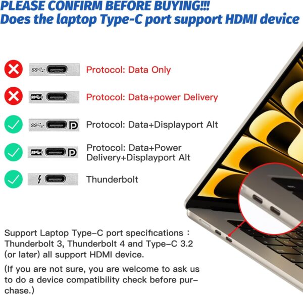 تبدیل 4 در 1 USB-C به 2پورت HDMI - Image 2