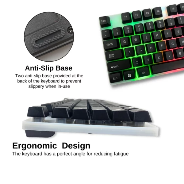 کیبورد و ماوس گیمینگ سیم دار  RGB میکاسو مدل XK-01 - Image 6