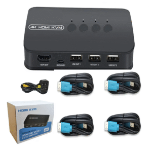 کی وی ام سوییچ 4 پورت HDMI دستی مدل HK-401