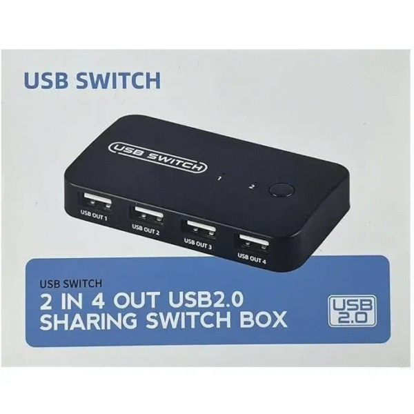 سوئیچ 4پورت مدل USB IF-U204 با قابلیت اتصال 2 کامپیوتر - Image 2