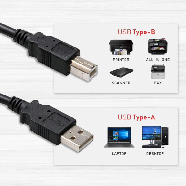 کابل USB پرینتر 1.5 متری - Image 2