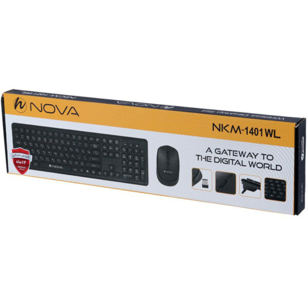 کیبورد و ماوس بی سیم NOVA مدل NKM-1401WL - Image 4