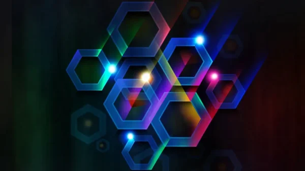 پد ماوس گیمینگ  ابعاد 30*80 سانتیمتر طرح Blue Hexagonal - Image 3