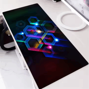 پد ماوس گیمینگ  ابعاد 30*80 سانتیمتر طرح Blue Hexagonal