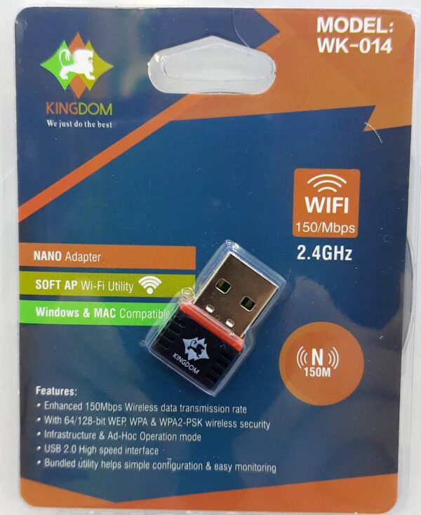 کارت شبکه USB بدون آنتن مدل WK-014 - Image 2