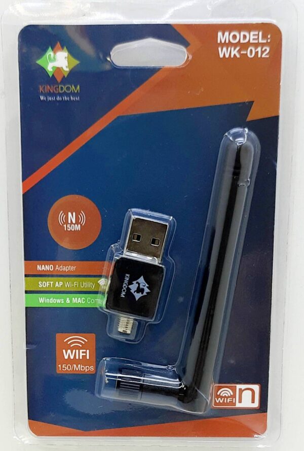 کارت شبکه USB انتن کوتاه مدل WK-012
