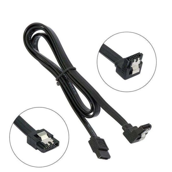کابل ساتا 6 گیگ قفل دار 90درجه اورجینالی Sata 3.0 6Gbps - Image 2