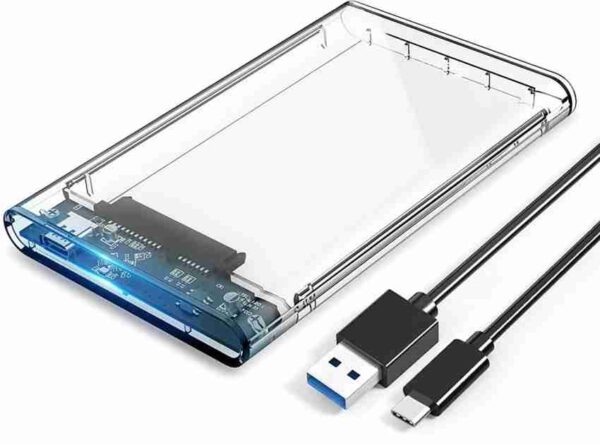 باکس هارد 2.5 اینچ شفاف Type-C