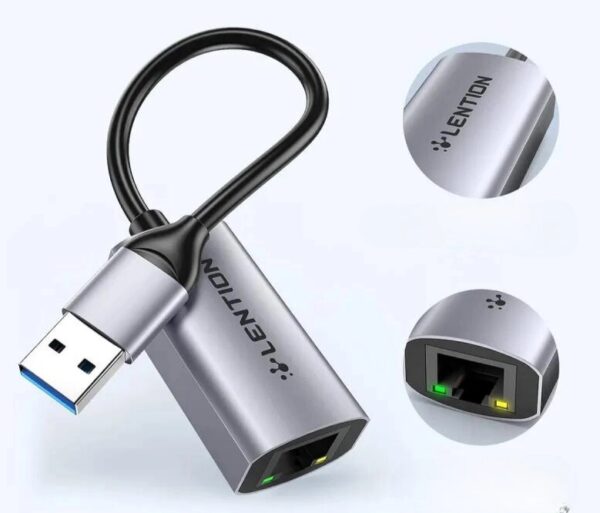 مبدل USB3.0 به RJ45 لنشن مدل HU604 - Image 2