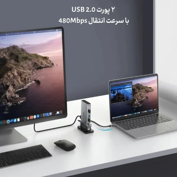 داک استیشن 10پورت USB-C برند لنشن مدل D53s - Image 4