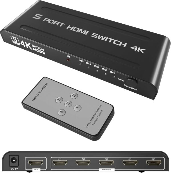 سوئیچ 5 پورت HDMI مدل 4K-501 - Image 6