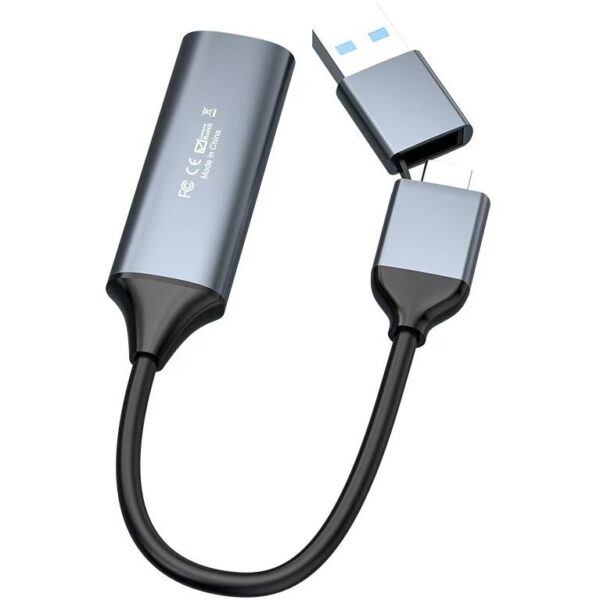 کارت کپچر کابلی HDMI TYPE-C + USB3 پک سفید - Image 3