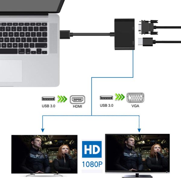 مبدل USB 3.0 به HDMI و VGA - Image 3