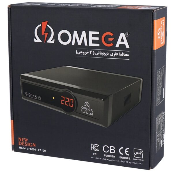 محافظ برق فلزی 4 خانه دیجیتال امگا مدل F6000 - Image 4