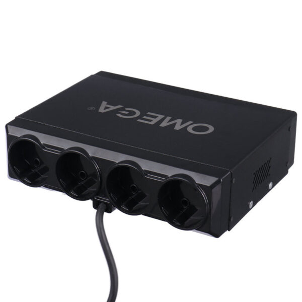 محافظ برق فلزی 4 خانه دیجیتال امگا مدل F6000 - Image 2