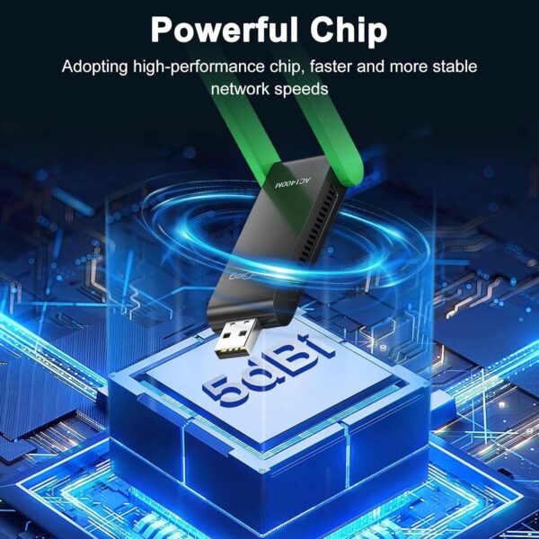 کارت شبکه USB دو انتن 5db برند وگیگ مدل v-k1400 - Image 2